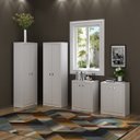 Ver imagem 1 de Kit 4 Armários Multiuso para Escritório com 2 Armários Baixo e 2 Armários Alto