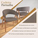 Ver imagem 3 de Cadeira Parnaíba Estrutura em Madeira Maciça Estofado em Tecido Linho Cinza
