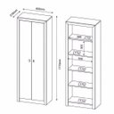 Ver imagem 3 de Kit 2 Armários para Escritório com Armário Multiuso Alto ME4105 e Armário Baixo ME4103 Branco
