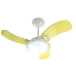 Ventilador de Teto Facilita VentColors Amarelo 3Pás MDF 220V Facilita Ventiladores - 1
