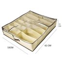 Ver mais imagens de Sapateira 12 Pares Dobravel Caixa Organizador Flexivel de Chao TNT Nicho Calçados Sapatos Armario Mu