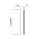 Ver imagem 4 de Arandela Stella Reflex Led 72cm Ip65 20w Bivolt Branco - 3000k - Luz Amarela