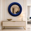 Ver imagem 1 de Espelho Decorativo Madrid Veludo 60cm Azul Marinho