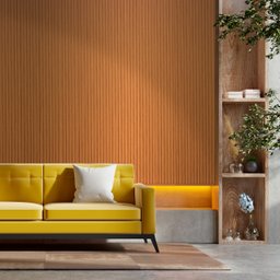 Painel Ripado em Barra 270x87cm (2,35m²) MDF AMORECANELA DECORAÇÃO E ARTE - 2