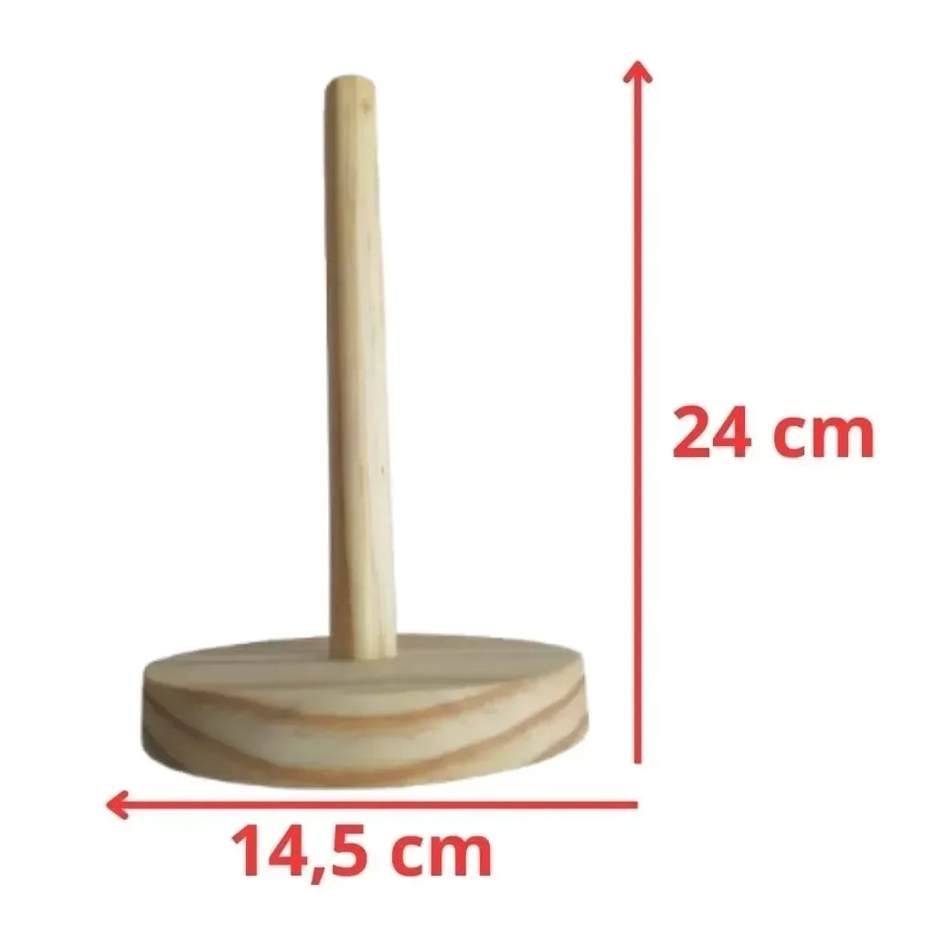 Ver imagem 5 de Porta Papel Toalha Casa Cozinha Suporte Natural Madeira