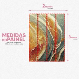 Papel de Parede Painel 3D Mármore Branco Cinza Vermelho 2M Revestimento Auto Colante Marmorizado - 5