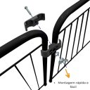 Ver imagem 5 de Cercado Cães Cachorros Pets com 10 Módulos + Portão Divisor de Ambientes Preto