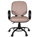 Ver imagem 2 de Cadeira Escritório Plus Size Giratória 200kg Bege