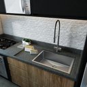 Ver imagem 4 de Pia Qudrada 60x40 Valvula Inox Tamanho Ideal