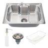 Kit Cuba Pia Aço Inox Gourmet Grande Cozinha E Acessórios - 1