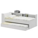 Ver imagem 1 de Cama Solteiro Bicama Bau Estante 2 Nichos Bb2829 Branco Dtall Branco