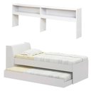 Ver imagem 5 de Cama Solteiro Bicama Bau Estante 2 Nichos Bb2829 Branco Dtall Branco