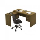 Ver imagem 5 de Conjunto 2 Peças com 1 Mesa para Escritório em L e 1 Armário Marrom