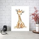 Ver imagem 2 de Quadro Arte Infantil Girafinha 24x18cm - com Vidro:moldura Preta