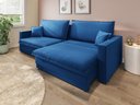 Ver imagem 1 de Sofá Tango 2,60m sem Caixa, Retrátil e Reclinável Veludocristal - Netsofas - Azul Marinho