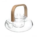 Ver imagem 1 de Chaleira de Vidro Borossilicato Alça Bambu 820 Ml Mimo Style