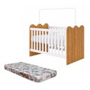 Ver imagem 2 de Berço Mini Cama com Colchão e Suporte Mosquiteiro Ternura Compact 100% MDF