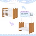 Ver imagem 6 de Berço Mini Cama com Colchão e Suporte Mosquiteiro Ternura Compact 100% MDF
