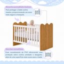 Ver imagem 4 de Berço Mini Cama com Colchão e Suporte Mosquiteiro Ternura Compact 100% MDF