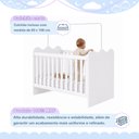 Ver imagem 4 de Berço Mini Cama com Colchão e Suporte Mosquiteiro Ternura Compact 100% MDF