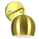 Ver imagem 2 de Kit 2 Arandela Aluminio Bola Dourado 23x25cm
