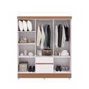 Ver imagem 3 de Guarda Roupa Ideal Plus 6 Portas e 2 Gavetas - Branco / Camarim - Vila Rica