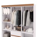 Ver imagem 7 de Guarda Roupa Ideal Plus 6 Portas e 2 Gavetas - Branco / Camarim - Vila Rica