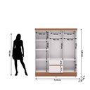 Ver imagem 2 de Guarda Roupa Ideal Plus 6 Portas e 2 Gavetas - Branco / Camarim - Vila Rica