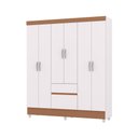 Ver imagem 4 de Guarda Roupa Ideal Plus 6 Portas e 2 Gavetas - Branco / Camarim - Vila Rica