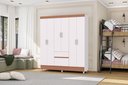 Ver imagem 1 de Guarda Roupa Ideal Plus 6 Portas e 2 Gavetas - Branco / Camarim - Vila Rica