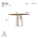 Ver imagem 2 de Mesa de Jantar Rubi 120x80 cm Off White Cinamomo - New Ceval