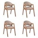 Ver imagem 1 de Kit 4 Cadeiras Decorativa Sala de Jantar Luxo Larissa Facto Fendi - Mozzelar