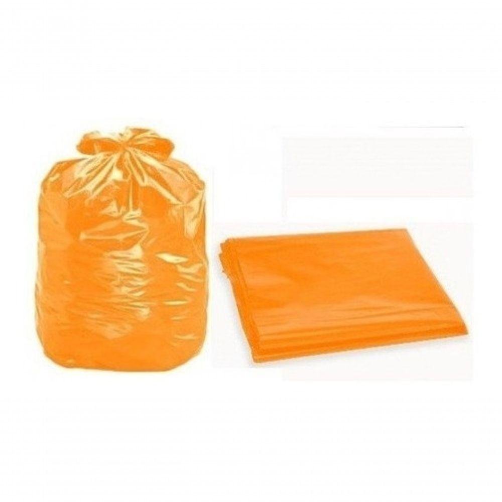 Saco de Lixo Colorido 100litros 100 Un Laranja 0,6 Micras - 1
