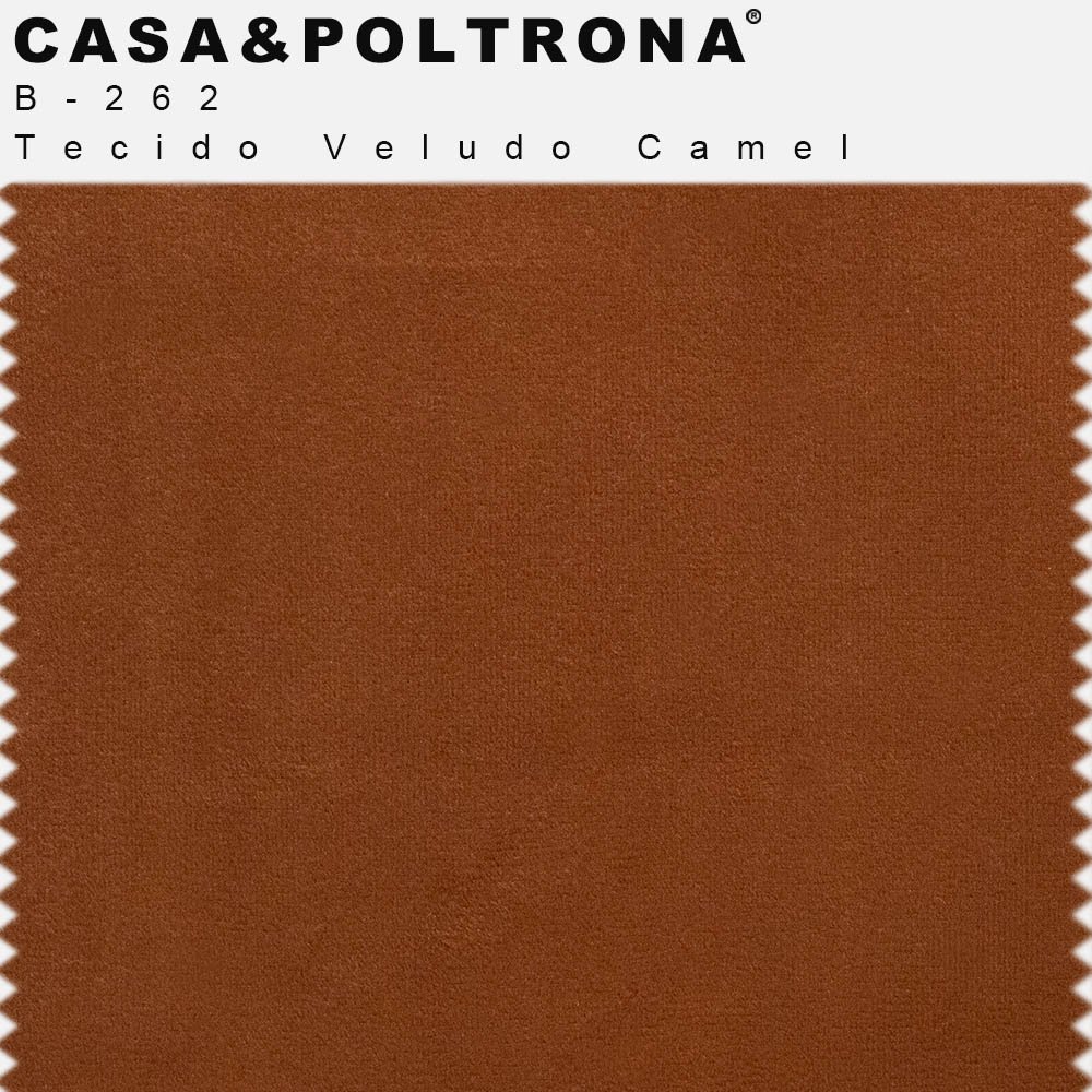 Poltrona Lila Para Sala Base de Madeira Veludo Camel - CasaePoltrona - 4