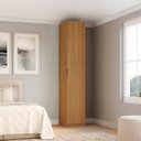 Ver imagem 1 de Guarda-roupa Modulado 1 Porta com Prateleiras 3 Gavetas com Cabideiro 45cm 100% MDF Clean