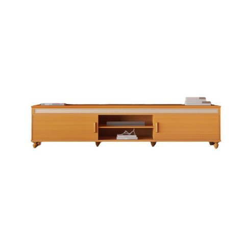 Rack Comodoro - 2 Portas 1.80cm Tvs até 75" Edn Móveis:cedro