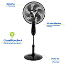 Ver imagem 4 de Ventilador Coluna com Pé 30cm Mega Turbo 6 Pás Silencioso