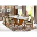 Ver imagem 2 de Cadeira Omega com Pegador Madeira Maciça Cores Neutras e Tecido para Sala de Jantar ou Cozinha