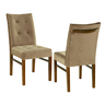 Cadeira Omega com Pegador Madeira Maciça Cores Neutras e Tecido para Sala de Jantar ou Cozinha - 5