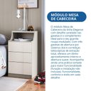 Ver imagem 6 de Mesa de Cabeceira 3 Gavetas Elegance Canelado Cinza