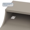 Ver imagem 5 de Mesa de Cabeceira 3 Gavetas Elegance Canelado Cinza