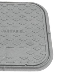 Tampa Tampão de Chão Simples T33 Ferro Passagem 48x54cm - 3