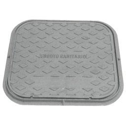 Tampa Tampão de Chão Simples T33 Ferro Passagem 48x54cm - 1