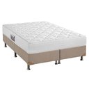Ver imagem 1 de Cama Box King: Colchão Espuma Herval Top + Base CRC Suede Bege(193x203)