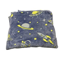 COBERTA MANTA BRILHA NO ESCURO 2,00X1,80 - ASTRONALTA AZUL - 1