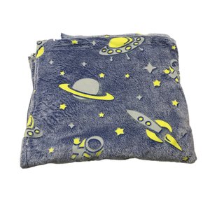 COBERTA MANTA BRILHA NO ESCURO 2,00X1,80 - ASTRONALTA AZUL