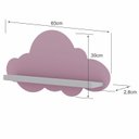 Ver imagem 4 de Conjunto Mesa e Cadeira Infantil com 2 Prateleiras Nuvem Branco/Rosa