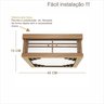 Lustre Decorativo Madeira Plafon Quadrado Itapuã 45cm - 2