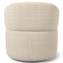 Ver imagem 5 de Kit 02 Poltronas Giratória Orgânica para Sala de Estar Living Helena L02 Linho Palha - Lyam Decor