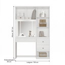 Ver imagem 5 de Penteadeira Camarim Multiuso com Led e Espelho com 2 Gavetas Lume - Branco